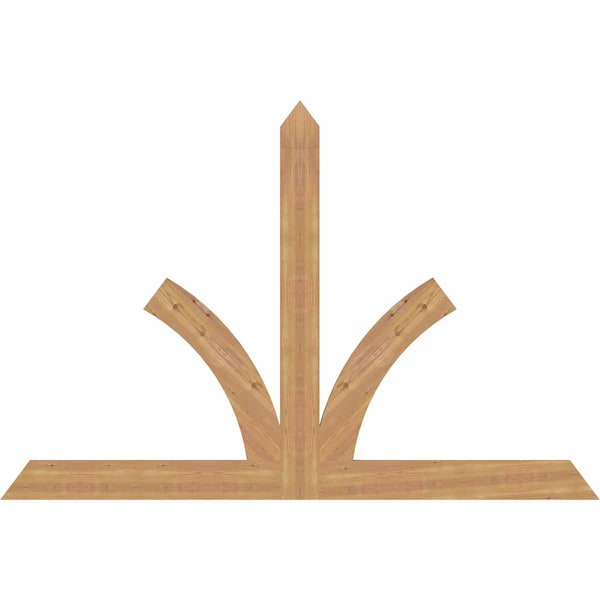 Ekena Millwork Richland Timber Gable Bracket, Western Red Cedar, 84"W x 56"H x 1 1/2"D x 5 1/2"F, 16/12 Pitch GBW084X56X0206RIC00SWR - main